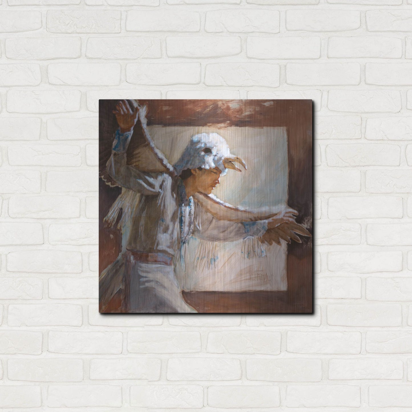 Luxe Metal Art 'Eagle Dance' by J. E. Knauf, Metal Wall Art,24x24