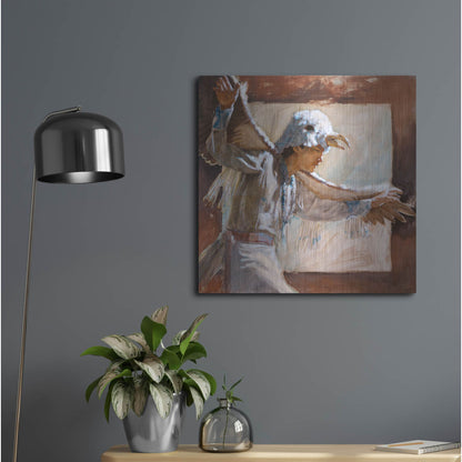 Luxe Metal Art 'Eagle Dance' by J. E. Knauf, Metal Wall Art,24x24