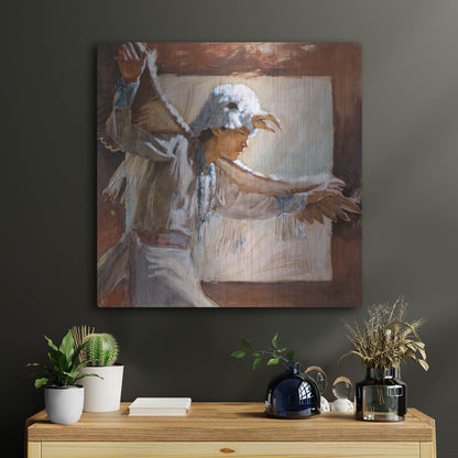Luxe Metal Art 'Eagle Dance' by J. E. Knauf, Metal Wall Art,24x24