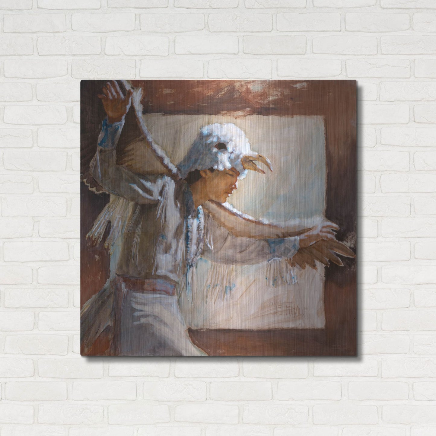 Luxe Metal Art 'Eagle Dance' by J. E. Knauf, Metal Wall Art,36x36