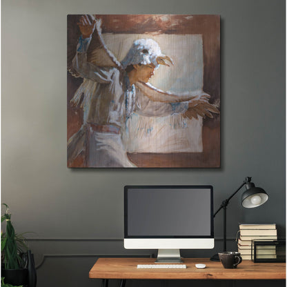 Luxe Metal Art 'Eagle Dance' by J. E. Knauf, Metal Wall Art,36x36