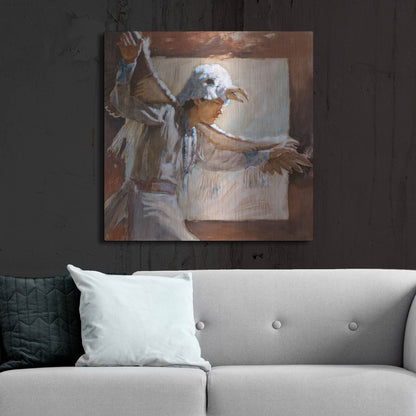 Luxe Metal Art 'Eagle Dance' by J. E. Knauf, Metal Wall Art,36x36