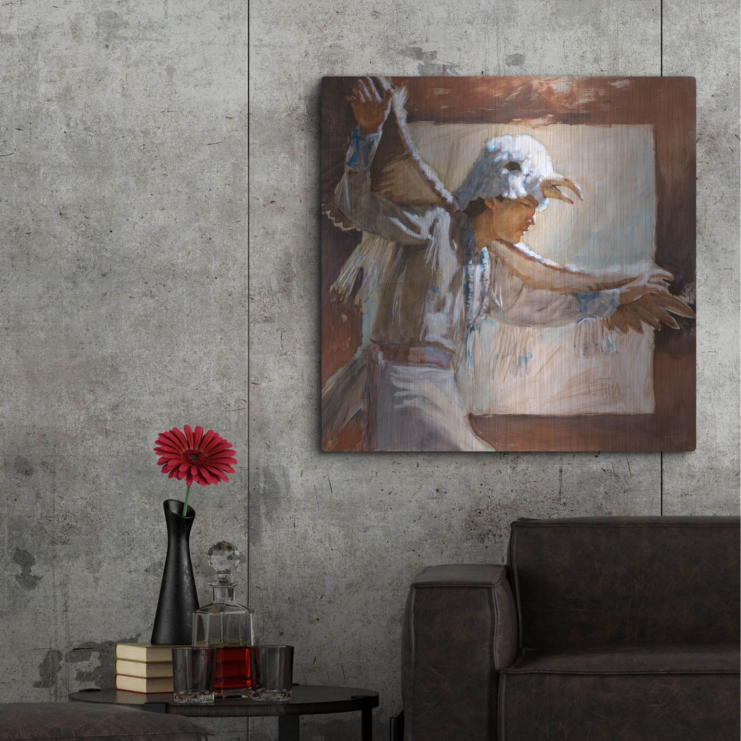 Luxe Metal Art 'Eagle Dance' by J. E. Knauf, Metal Wall Art,36x36