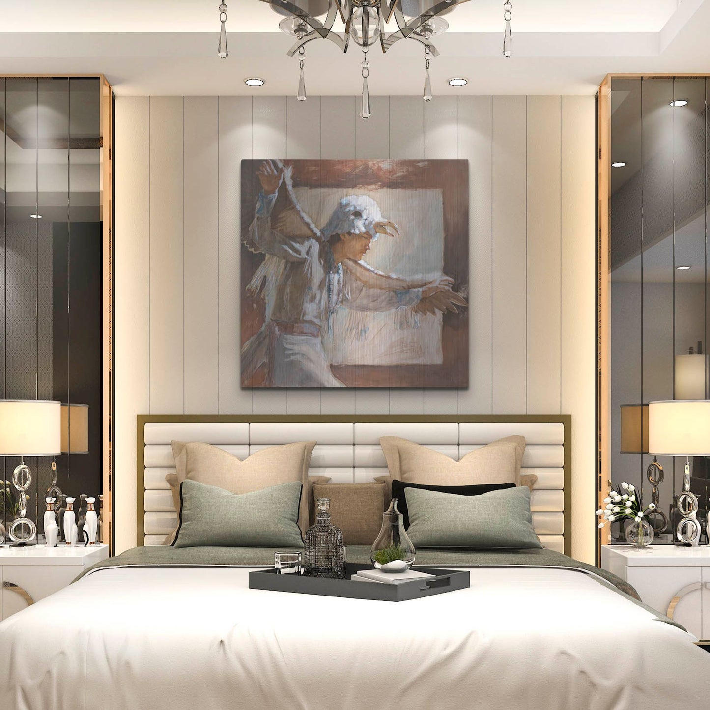 Luxe Metal Art 'Eagle Dance' by J. E. Knauf, Metal Wall Art,36x36