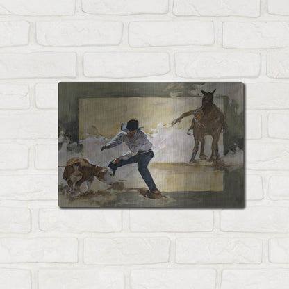 Luxe Metal Art 'Gotcha!' by J. E. Knauf, Metal Wall Art,16x12