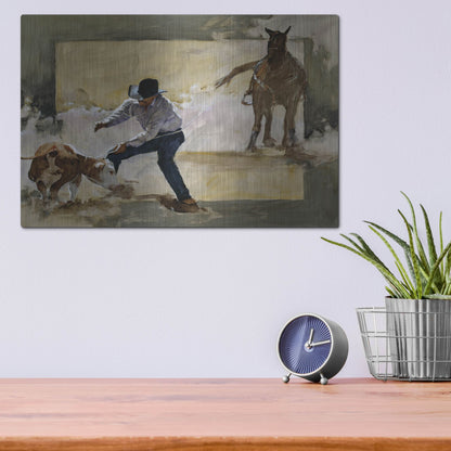 Luxe Metal Art 'Gotcha!' by J. E. Knauf, Metal Wall Art,16x12