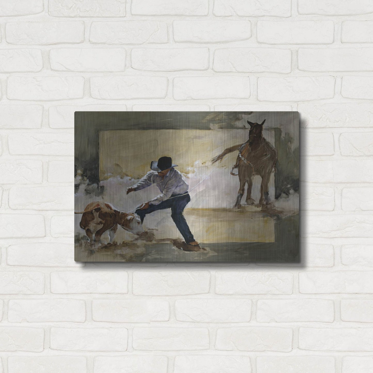 Luxe Metal Art 'Gotcha!' by J. E. Knauf, Metal Wall Art,24x16