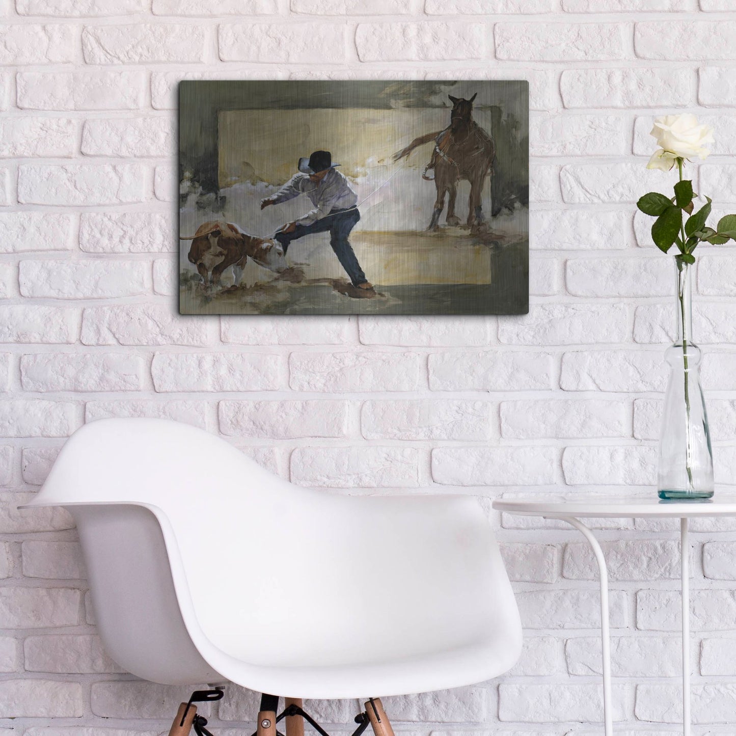 Luxe Metal Art 'Gotcha!' by J. E. Knauf, Metal Wall Art,24x16