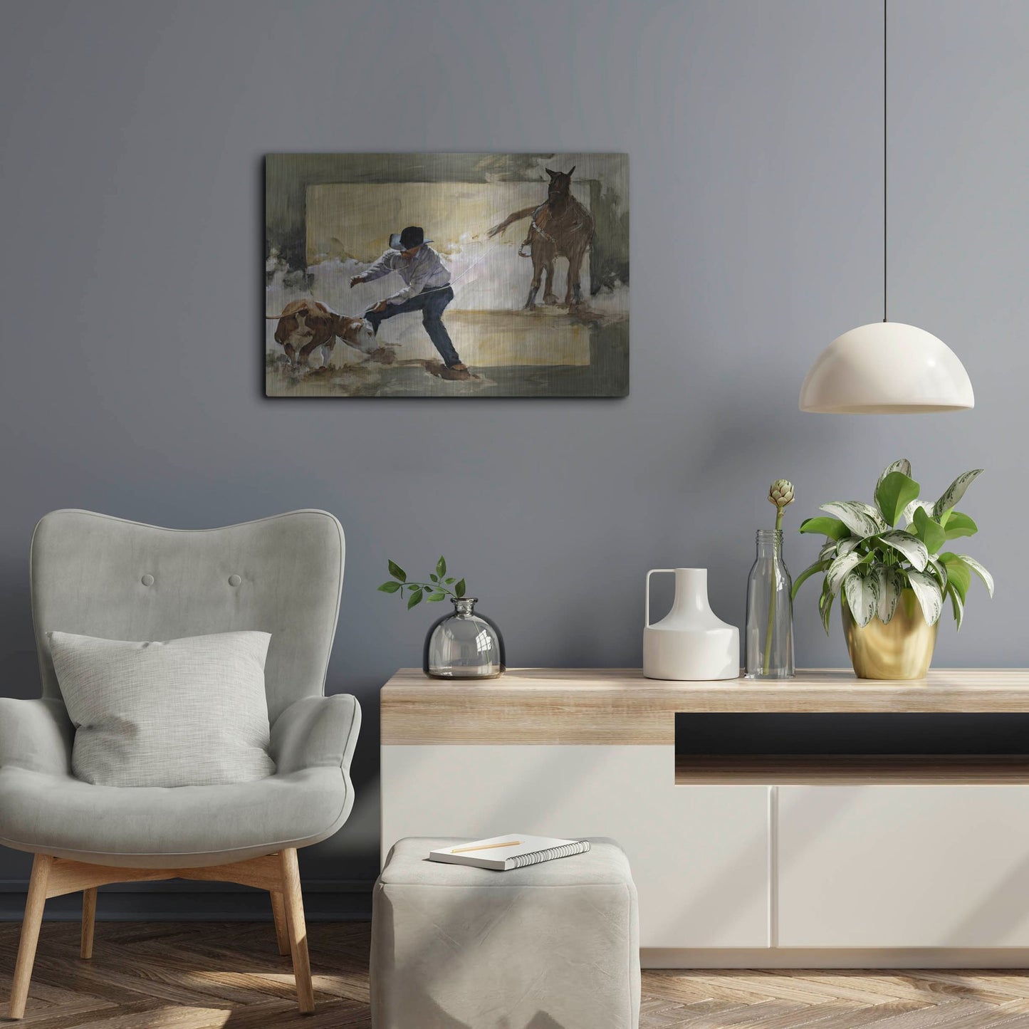 Luxe Metal Art 'Gotcha!' by J. E. Knauf, Metal Wall Art,24x16