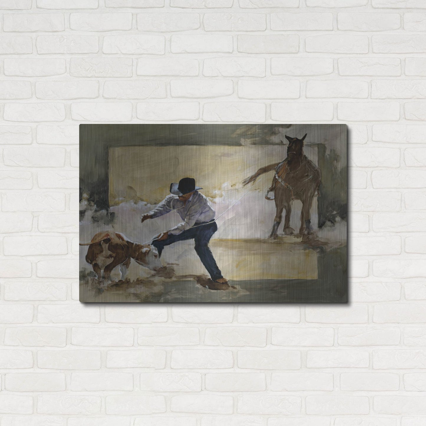 Luxe Metal Art 'Gotcha!' by J. E. Knauf, Metal Wall Art,36x24