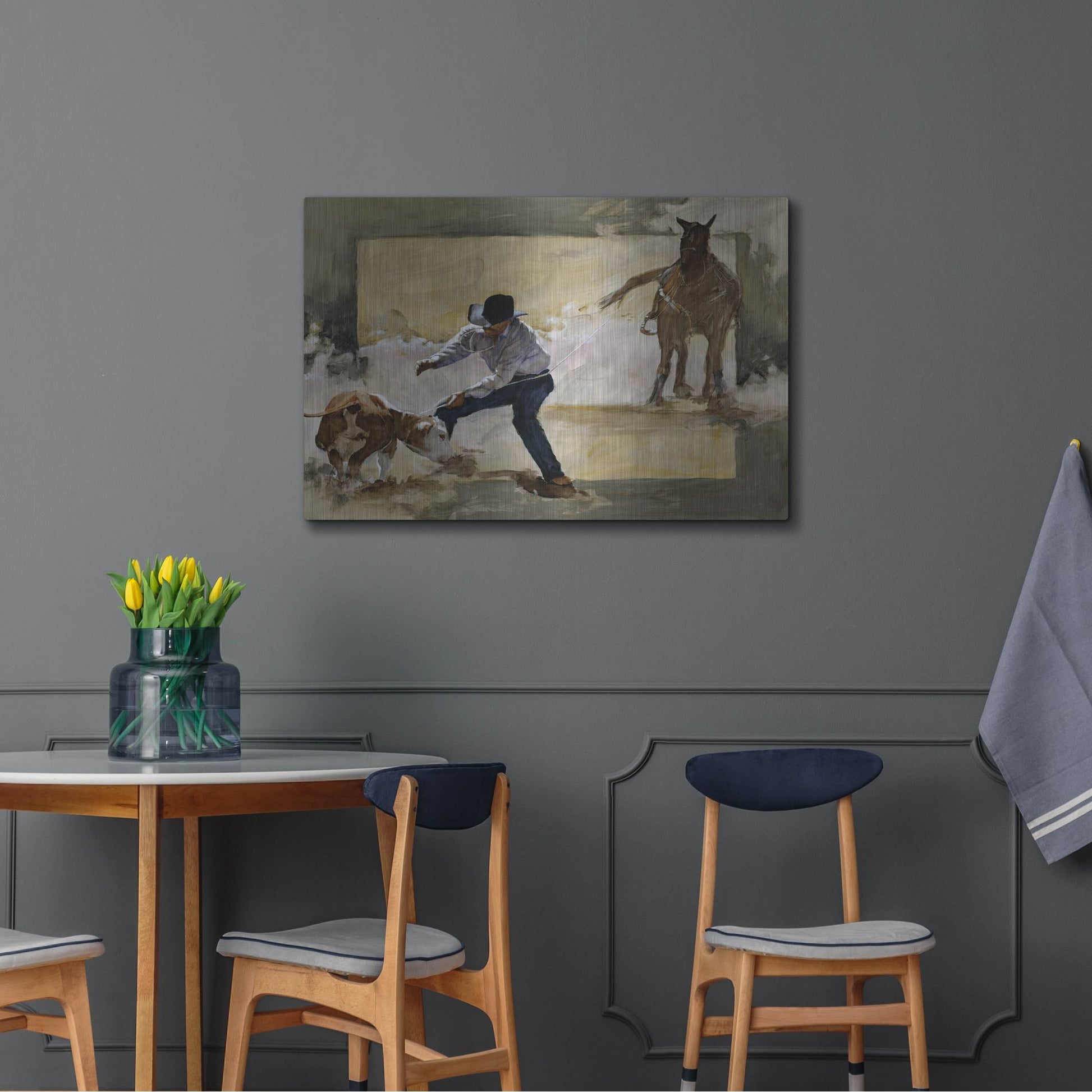 Luxe Metal Art 'Gotcha!' by J. E. Knauf, Metal Wall Art,36x24