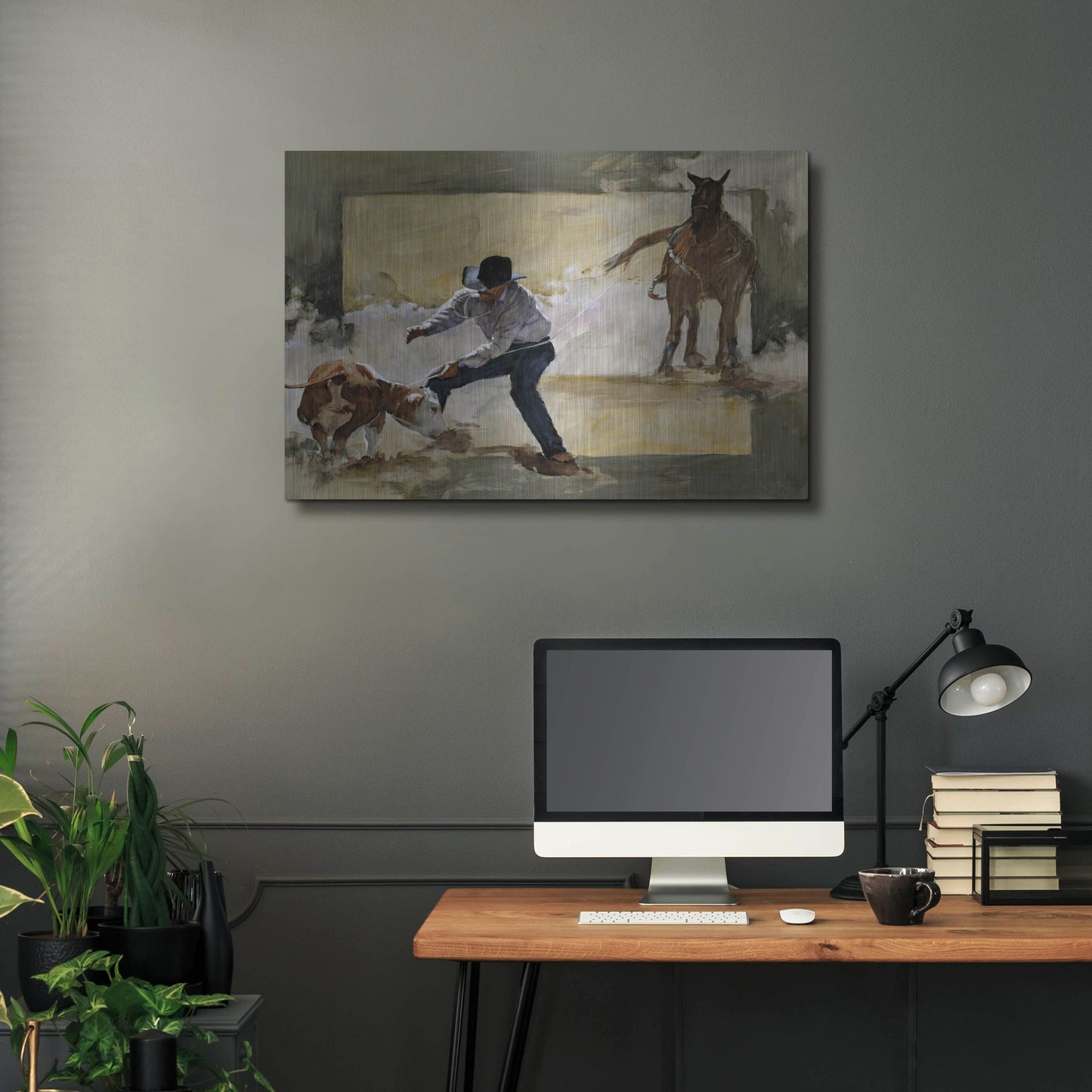 Luxe Metal Art 'Gotcha!' by J. E. Knauf, Metal Wall Art,36x24