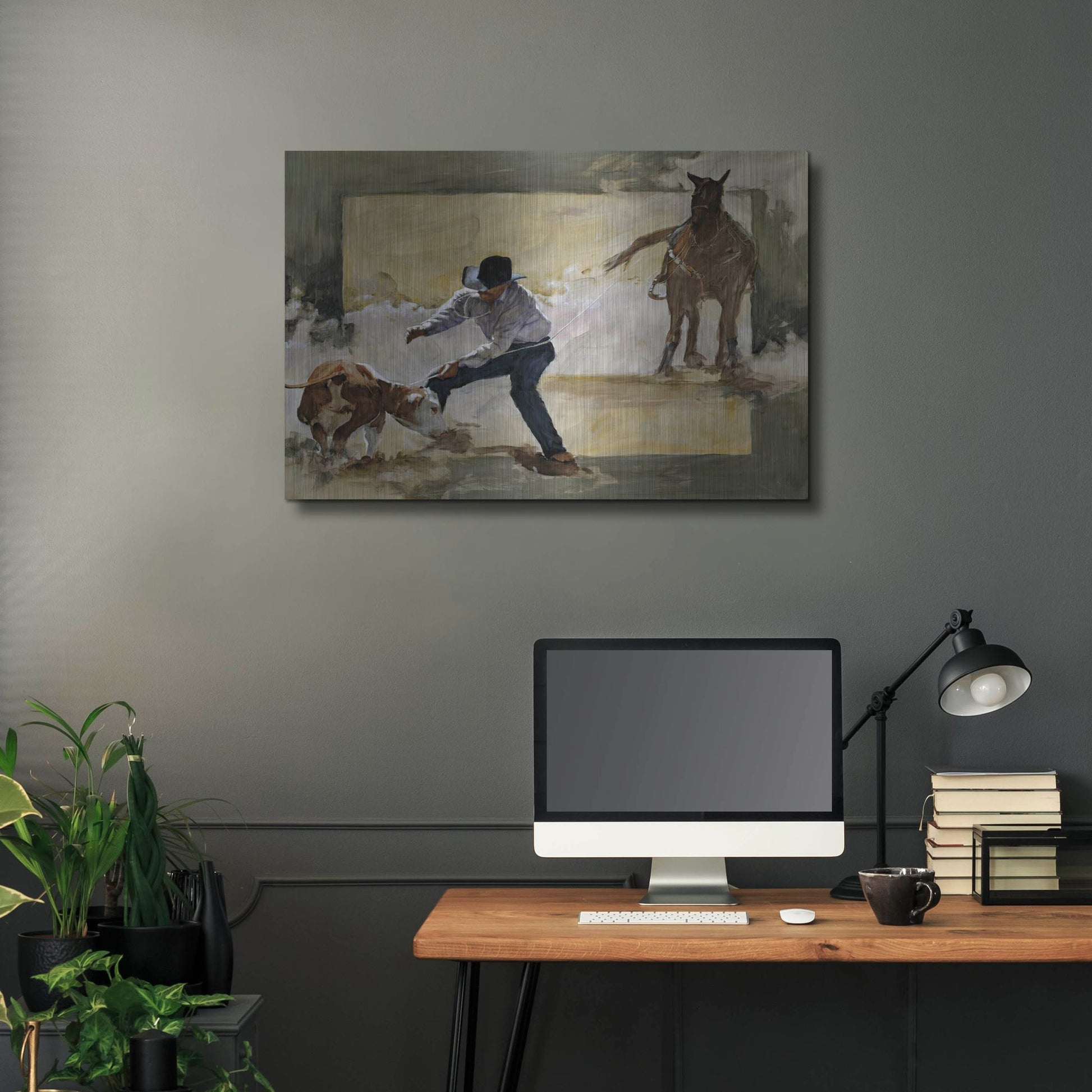 Luxe Metal Art 'Gotcha!' by J. E. Knauf, Metal Wall Art,36x24