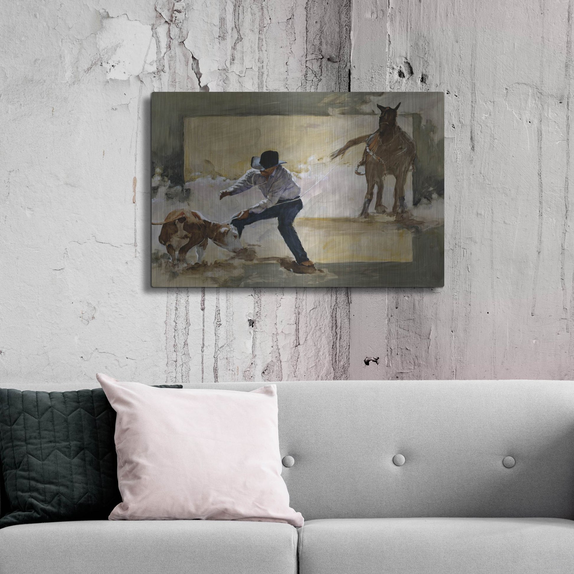 Luxe Metal Art 'Gotcha!' by J. E. Knauf, Metal Wall Art,36x24