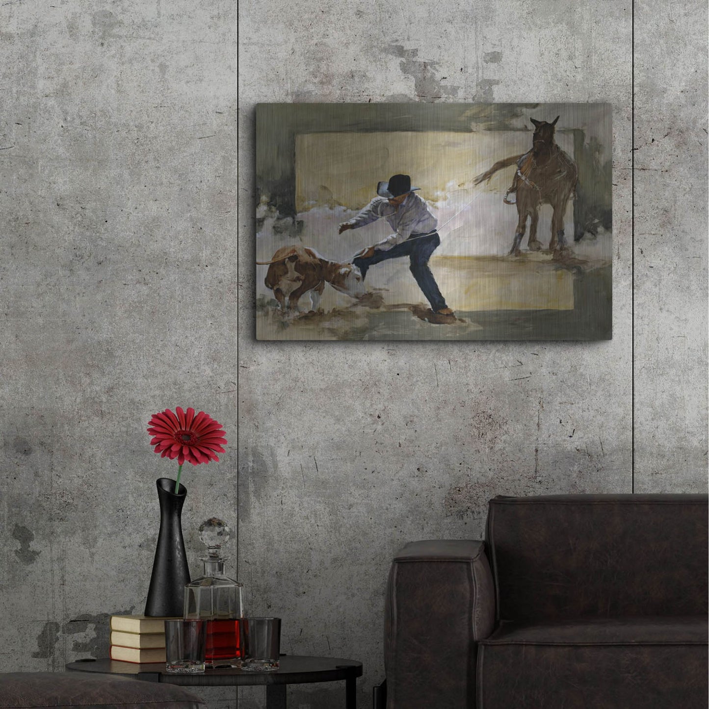 Luxe Metal Art 'Gotcha!' by J. E. Knauf, Metal Wall Art,36x24