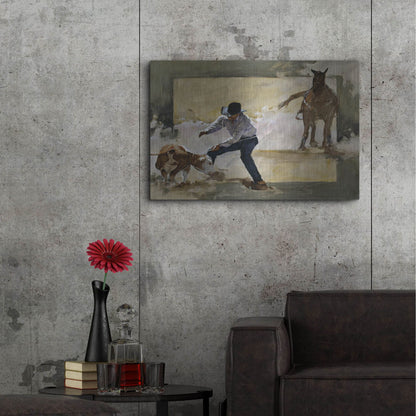 Luxe Metal Art 'Gotcha!' by J. E. Knauf, Metal Wall Art,36x24