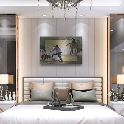 Luxe Metal Art 'Gotcha!' by J. E. Knauf, Metal Wall Art,36x24