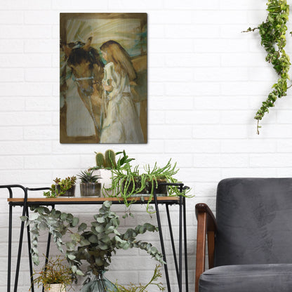 Luxe Metal Art 'Friends' by J. E. Knauf, Metal Wall Art,12x16