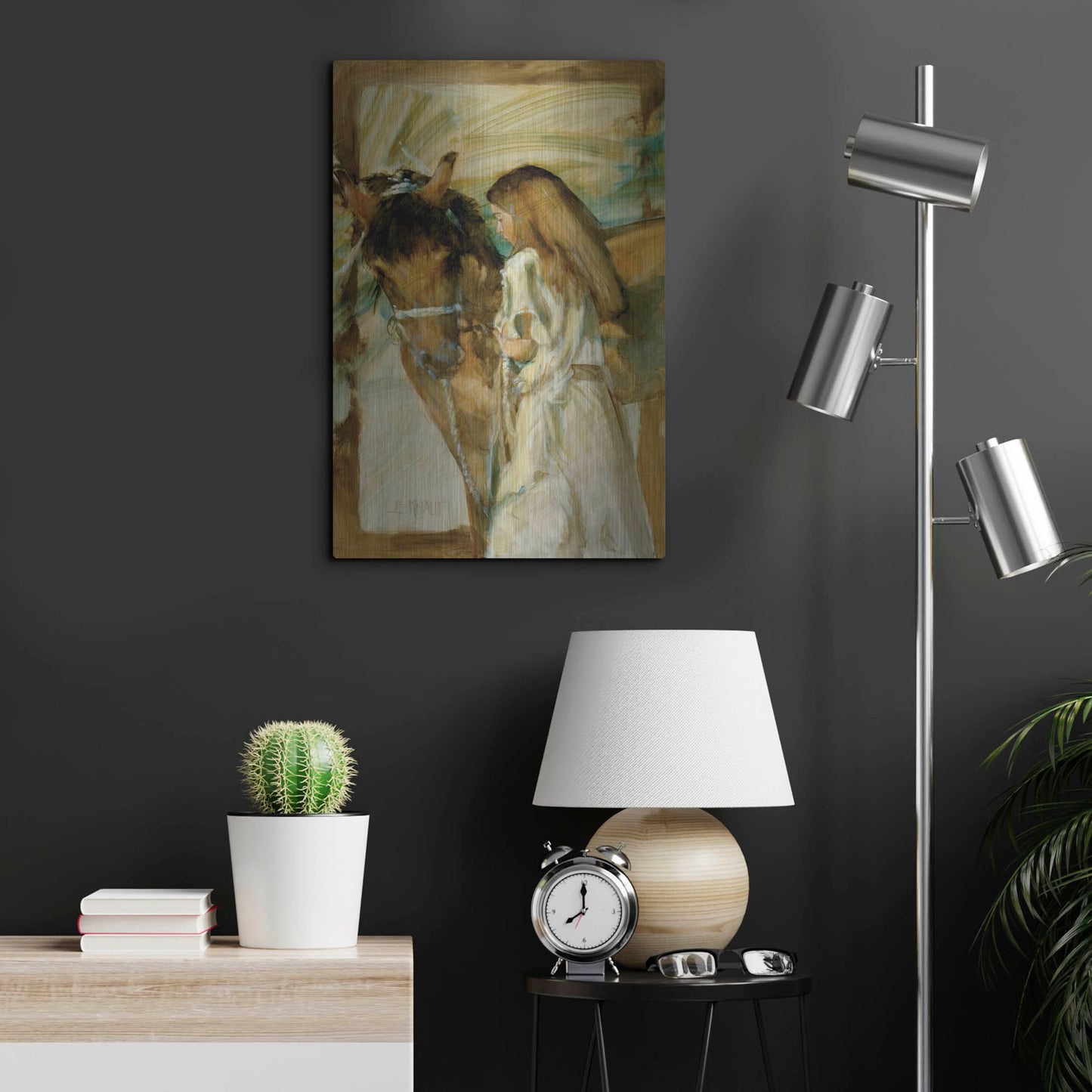 Luxe Metal Art 'Friends' by J. E. Knauf, Metal Wall Art,16x24