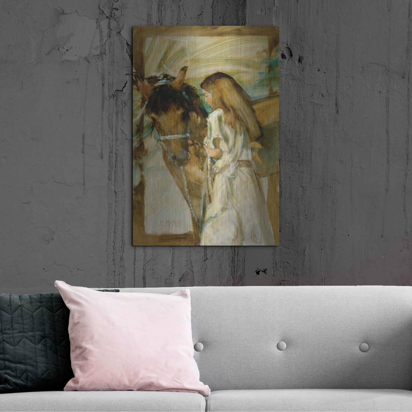 Luxe Metal Art 'Friends' by J. E. Knauf, Metal Wall Art,24x36