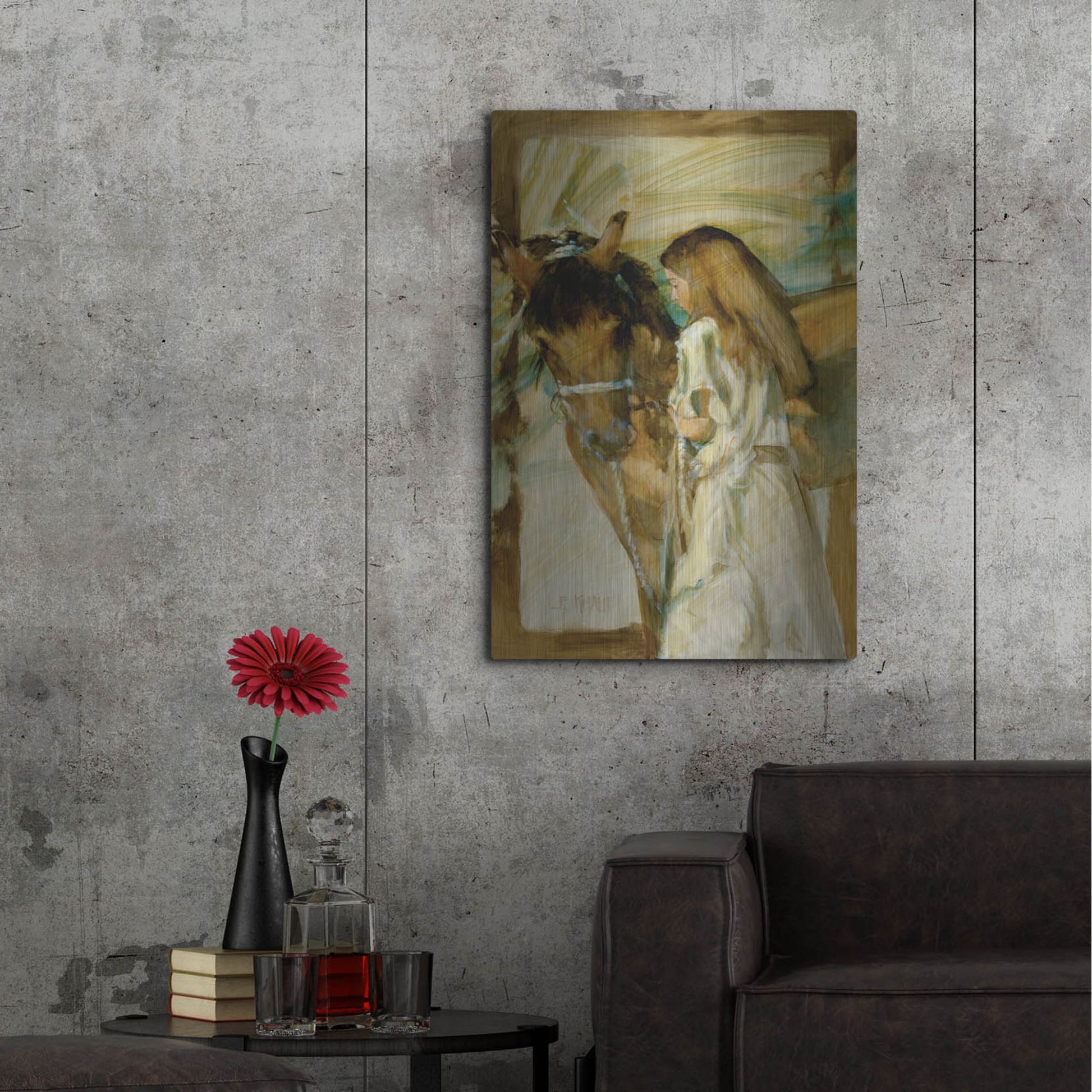 Luxe Metal Art 'Friends' by J. E. Knauf, Metal Wall Art,24x36