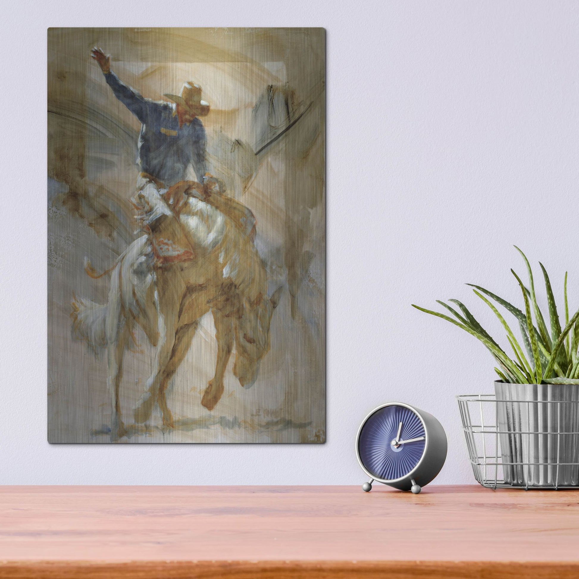 Luxe Metal Art 'Dancin'' by J. E. Knauf, Metal Wall Art,12x16