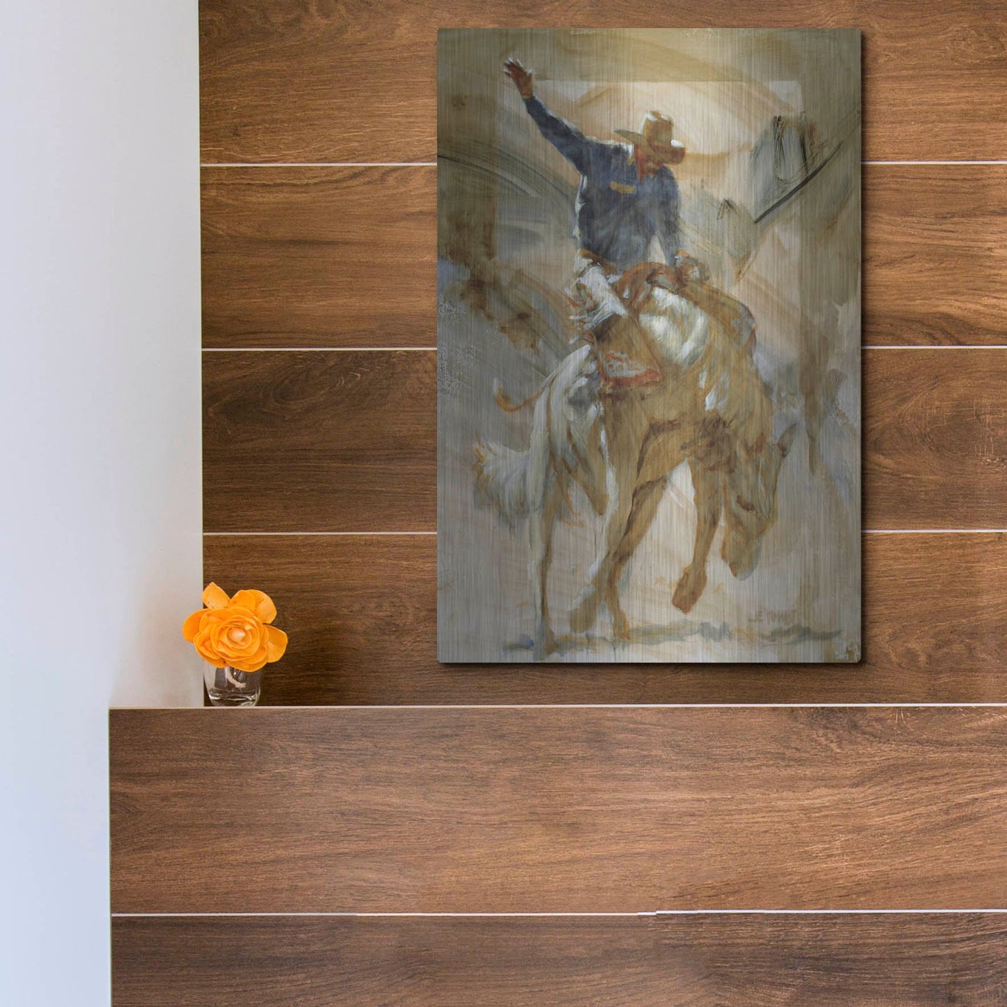 Luxe Metal Art 'Dancin'' by J. E. Knauf, Metal Wall Art,12x16