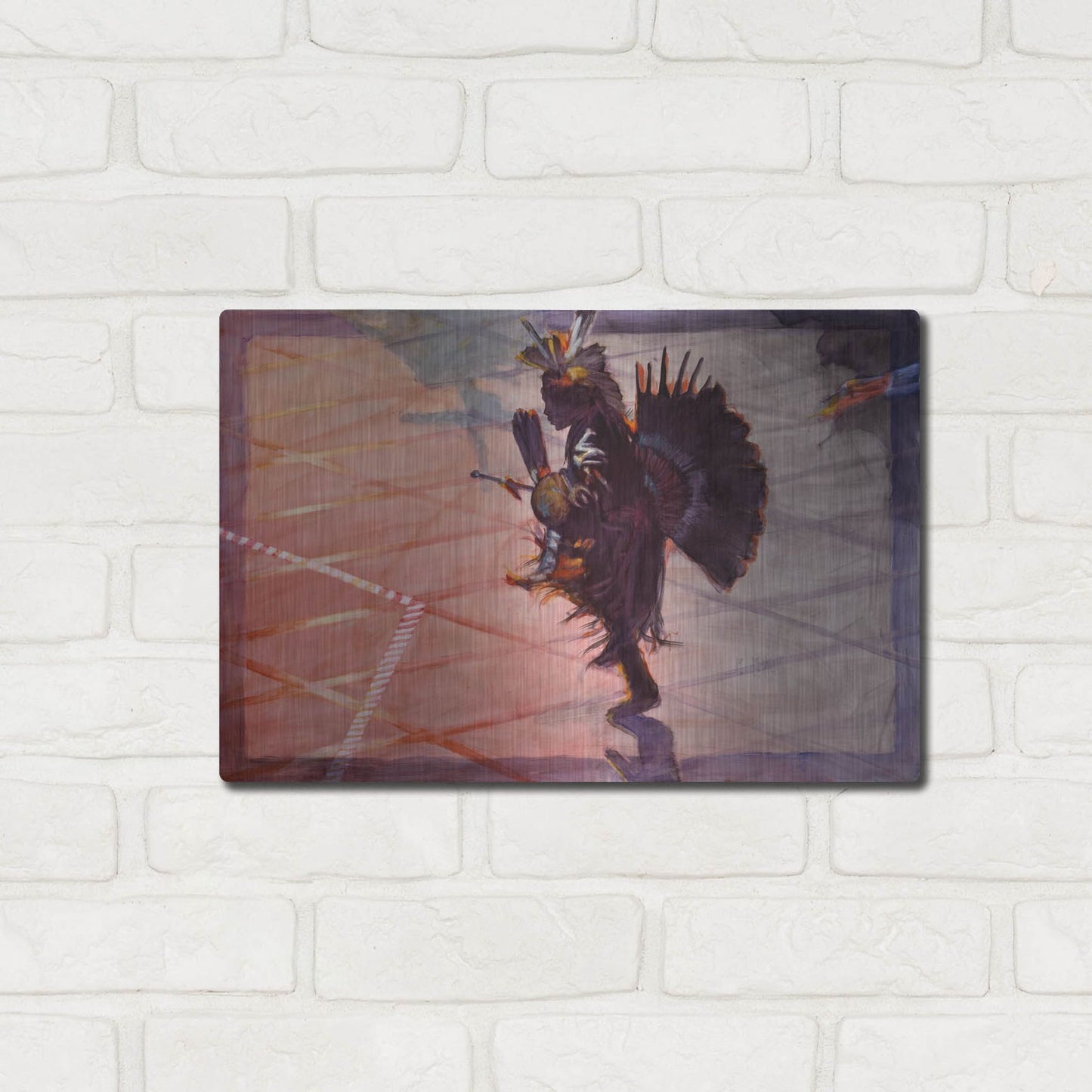 Luxe Metal Art 'Between The Lines' by J. E. Knauf, Metal Wall Art,16x12