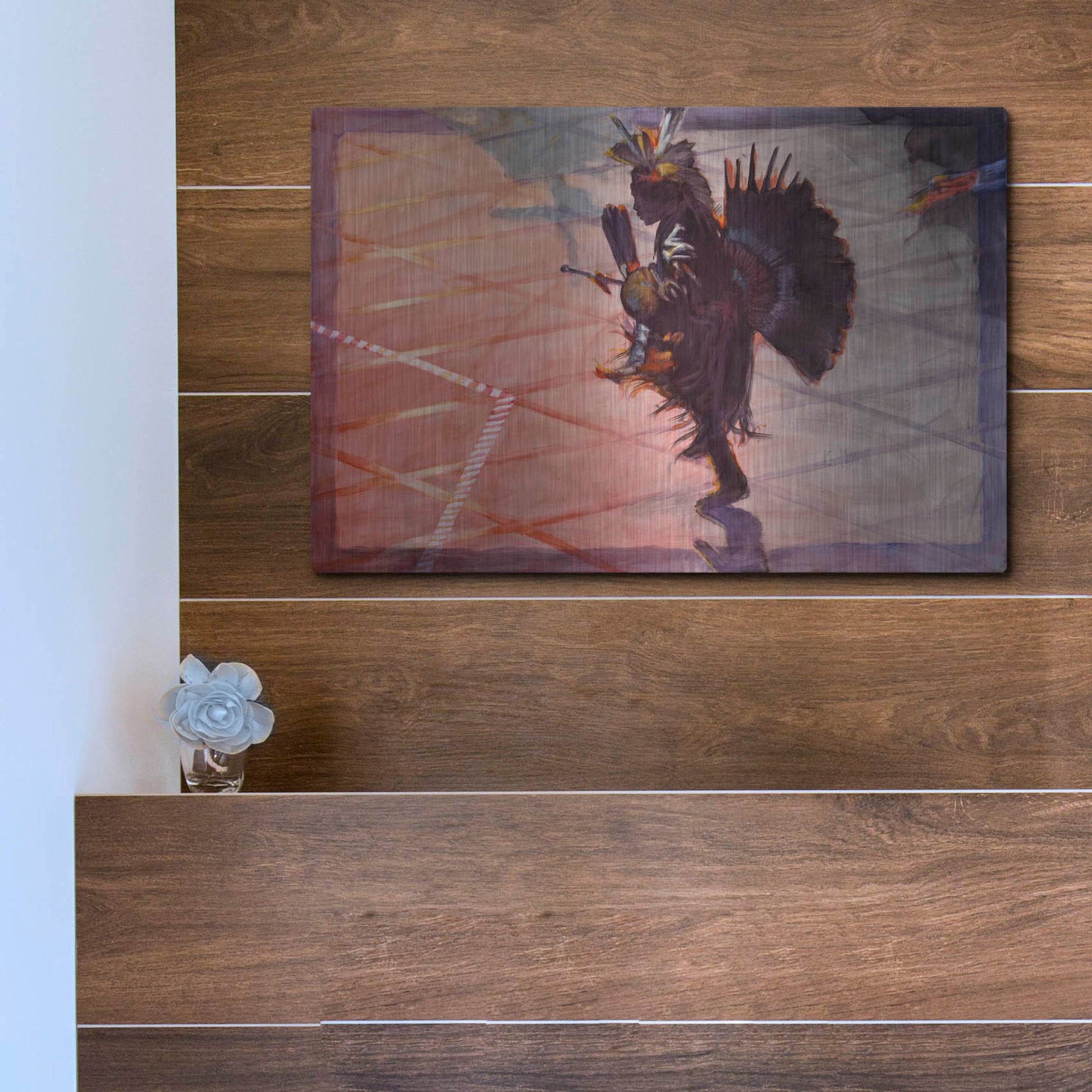 Luxe Metal Art 'Between The Lines' by J. E. Knauf, Metal Wall Art,16x12