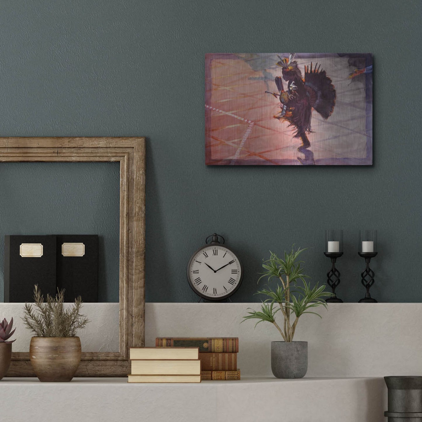 Luxe Metal Art 'Between The Lines' by J. E. Knauf, Metal Wall Art,16x12