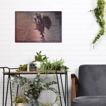 Luxe Metal Art 'Between The Lines' by J. E. Knauf, Metal Wall Art,16x12