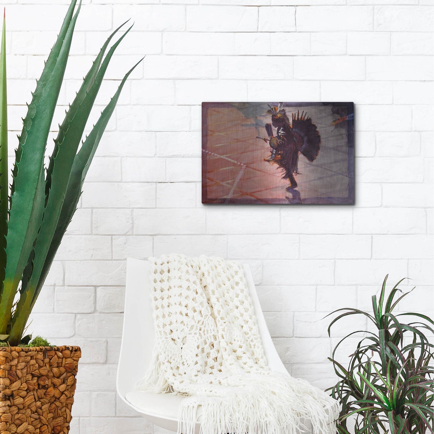 Luxe Metal Art 'Between The Lines' by J. E. Knauf, Metal Wall Art,16x12