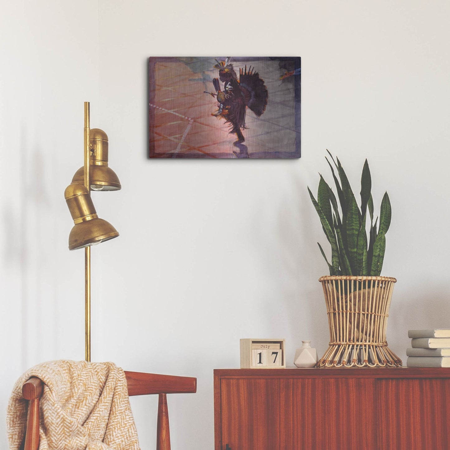 Luxe Metal Art 'Between The Lines' by J. E. Knauf, Metal Wall Art,24x16