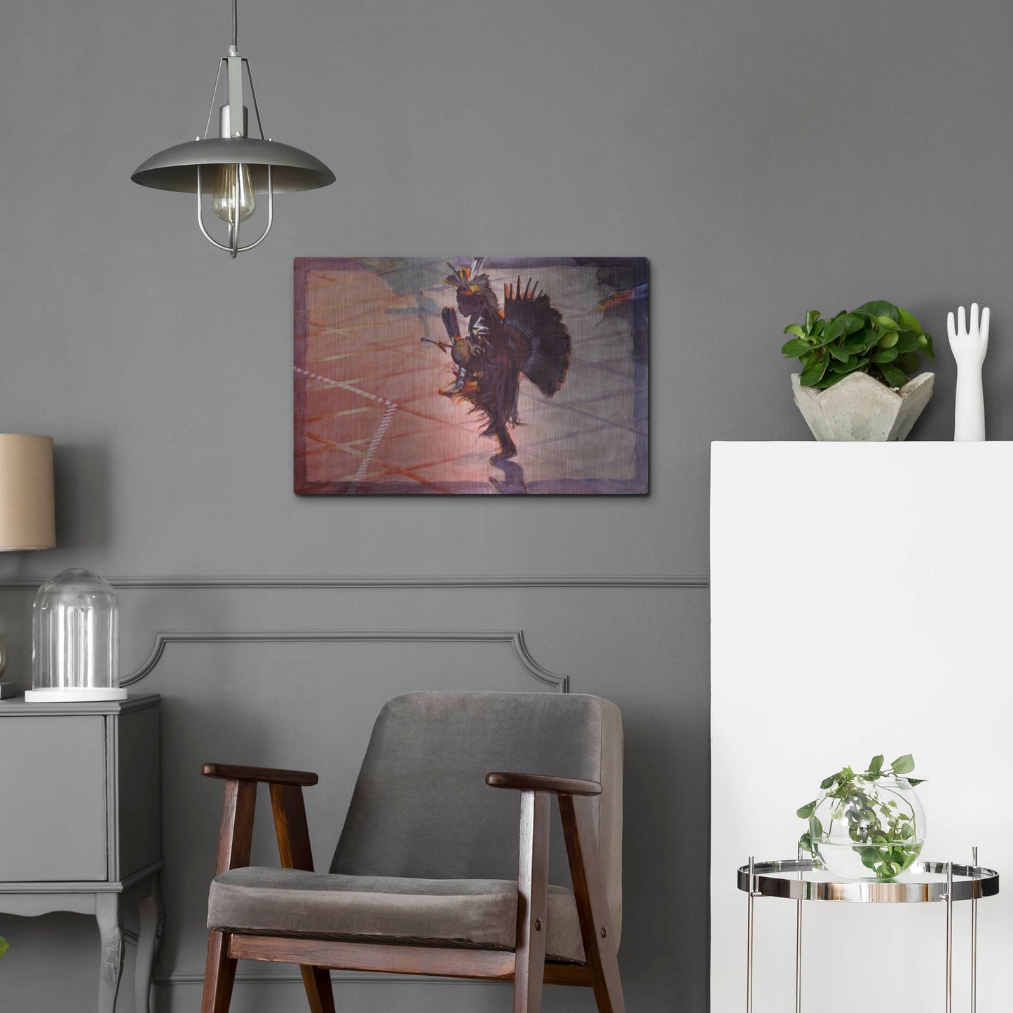 Luxe Metal Art 'Between The Lines' by J. E. Knauf, Metal Wall Art,24x16