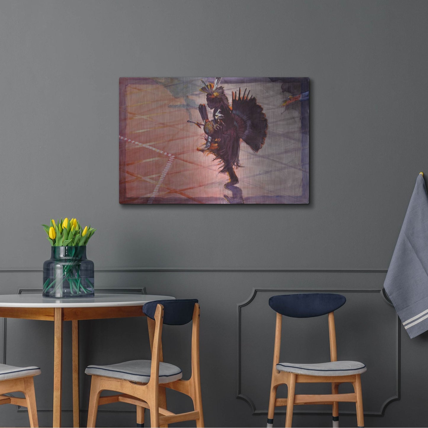 Luxe Metal Art 'Between The Lines' by J. E. Knauf, Metal Wall Art,36x24