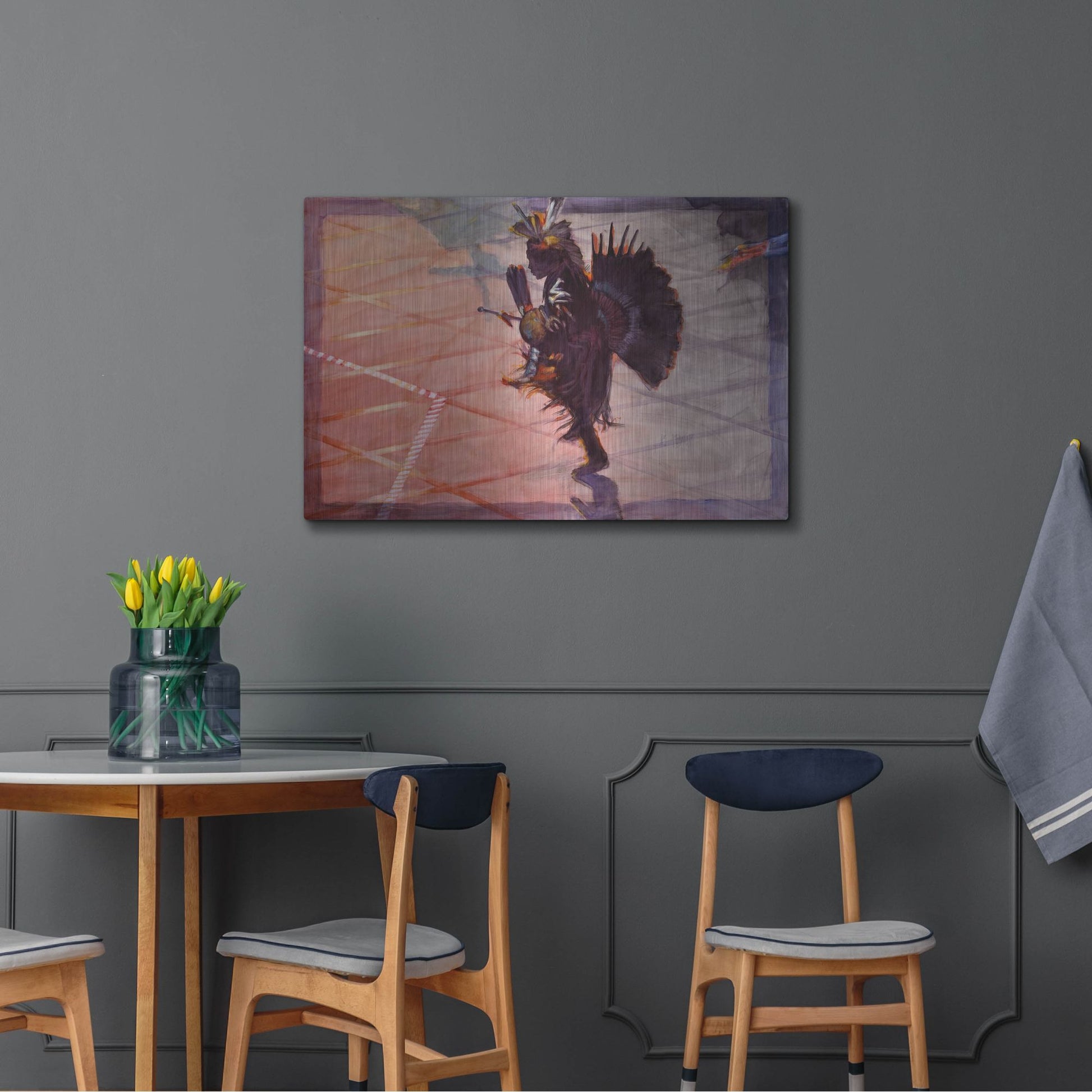 Luxe Metal Art 'Between The Lines' by J. E. Knauf, Metal Wall Art,36x24