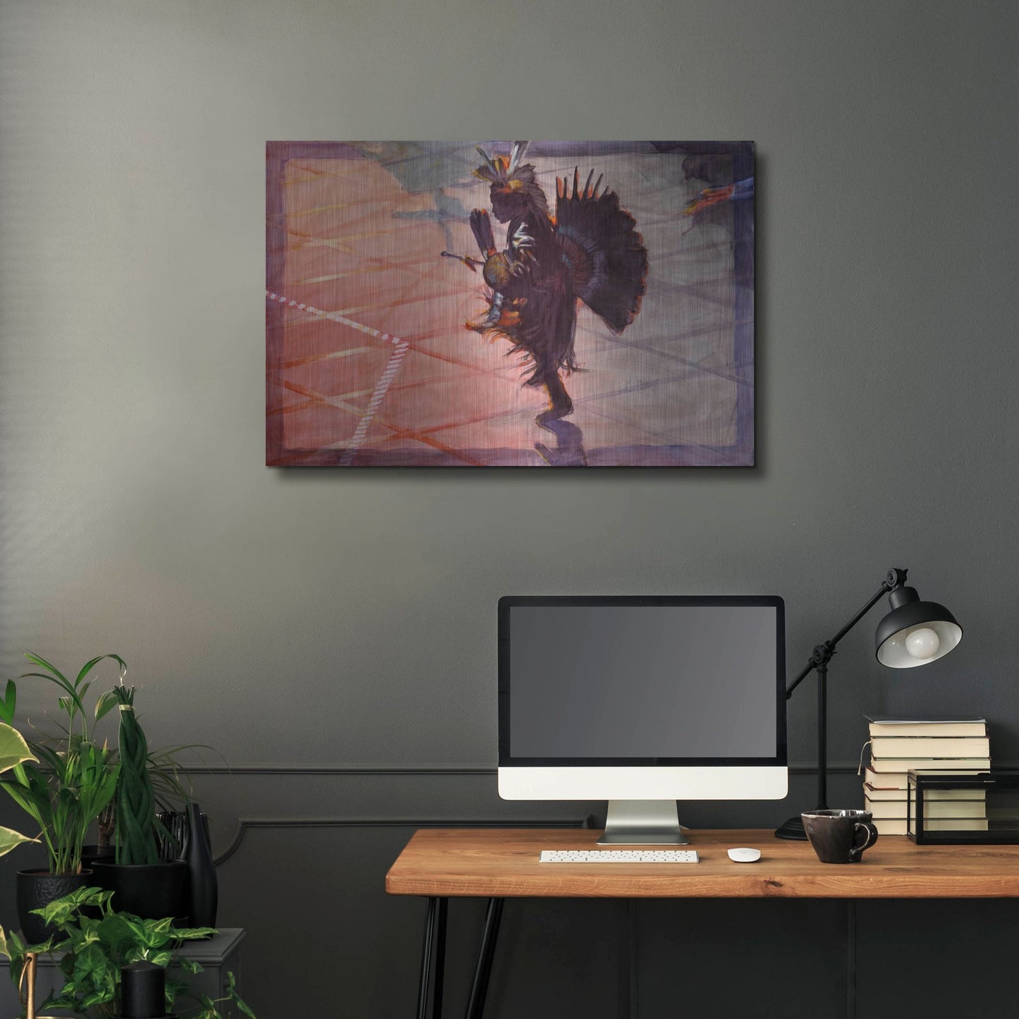 Luxe Metal Art 'Between The Lines' by J. E. Knauf, Metal Wall Art,36x24