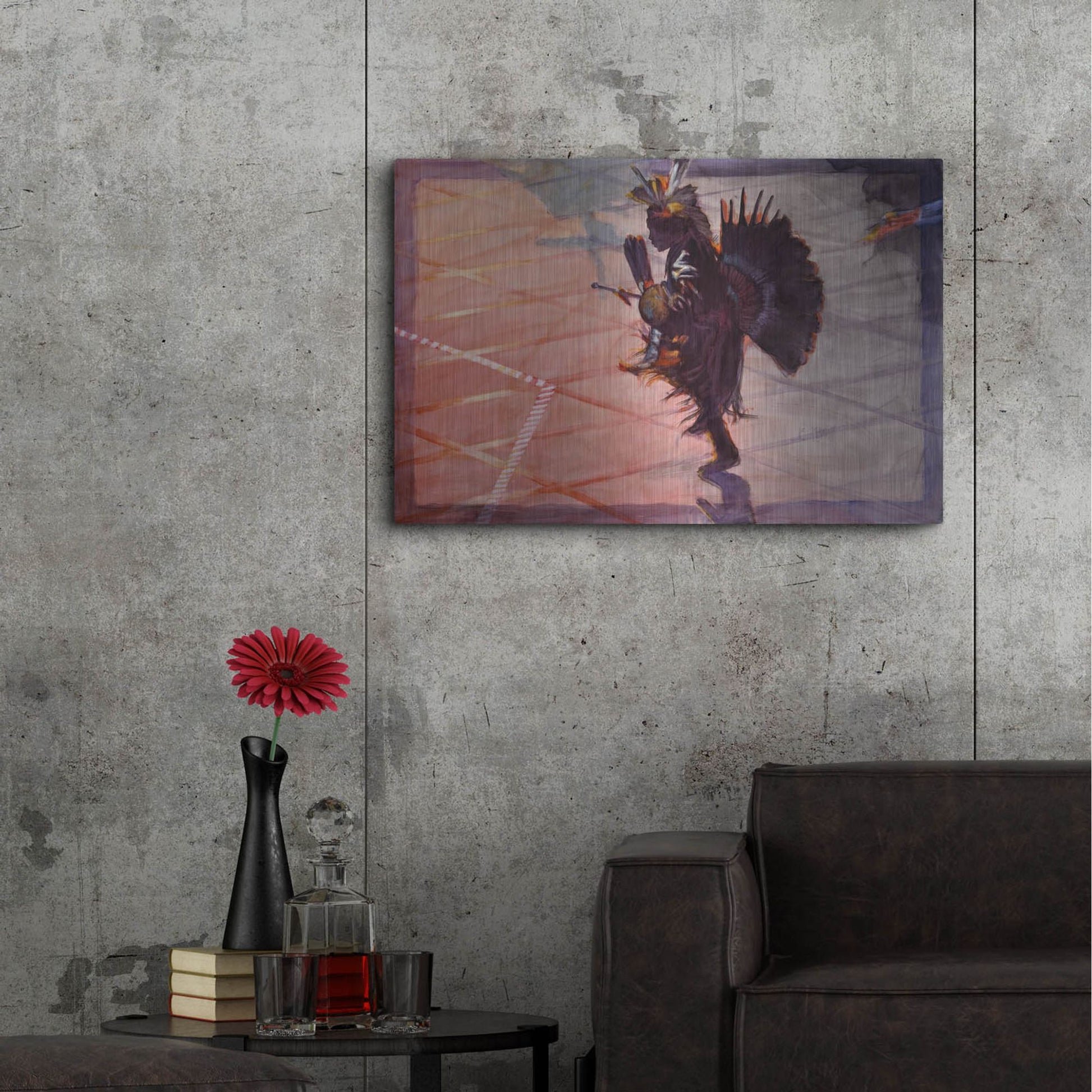 Luxe Metal Art 'Between The Lines' by J. E. Knauf, Metal Wall Art,36x24