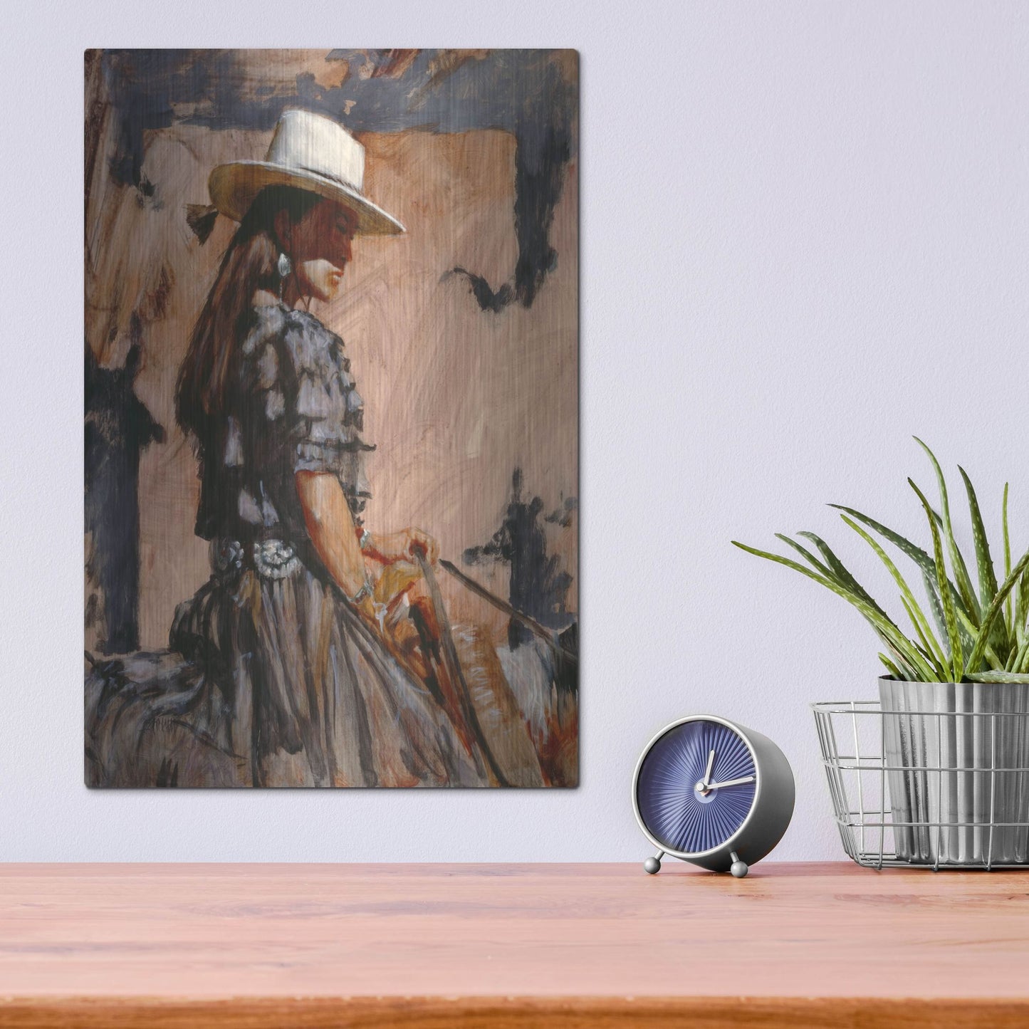 Luxe Metal Art 'At A Walk' by J. E. Knauf, Metal Wall Art,12x16