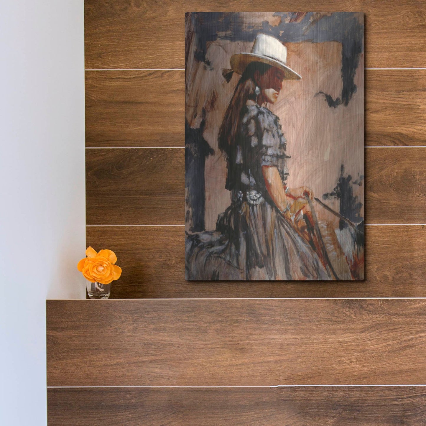 Luxe Metal Art 'At A Walk' by J. E. Knauf, Metal Wall Art,12x16