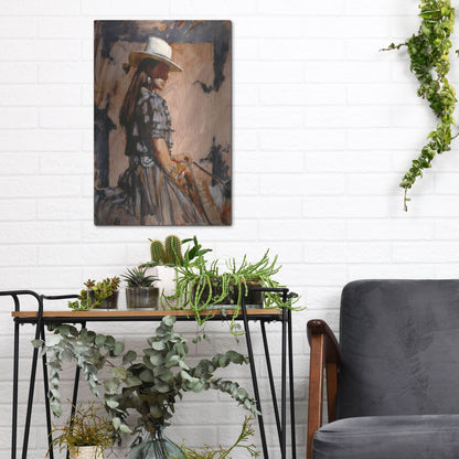 Luxe Metal Art 'At A Walk' by J. E. Knauf, Metal Wall Art,12x16