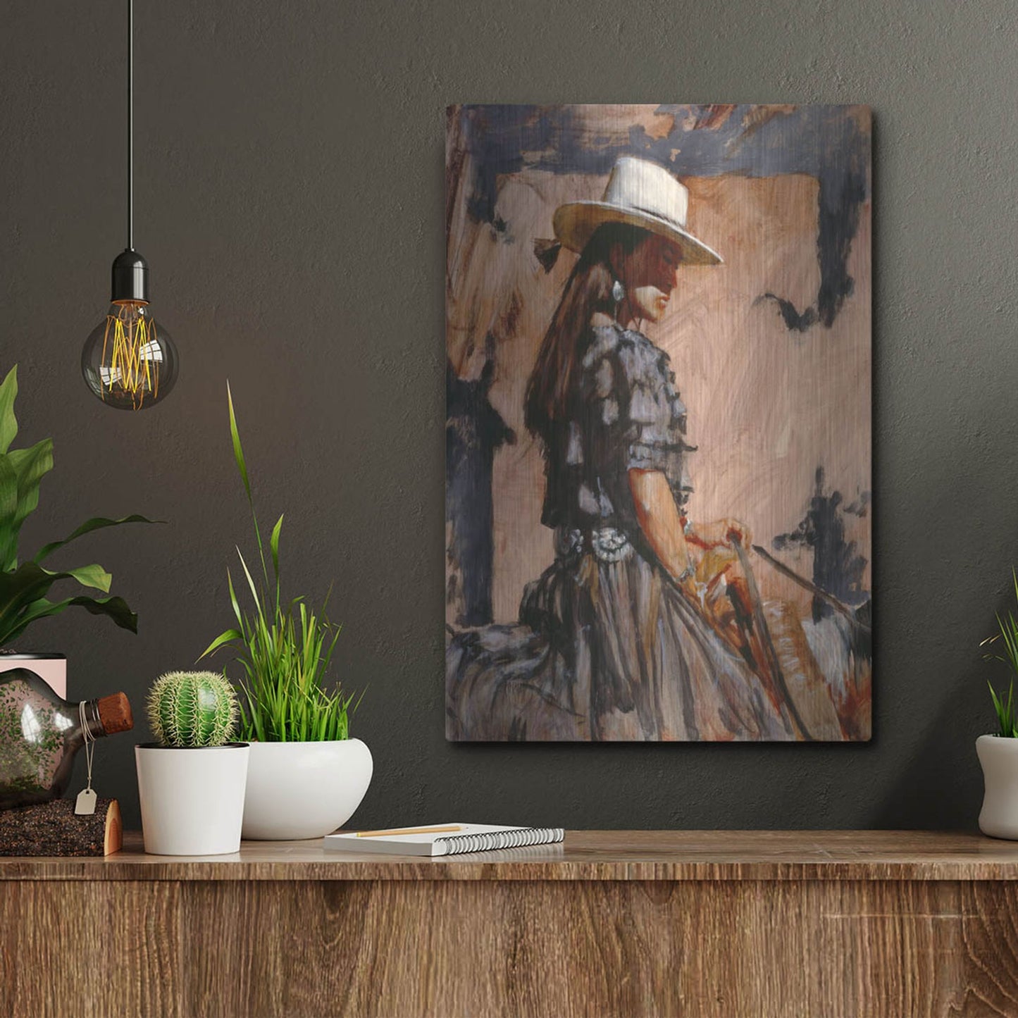 Luxe Metal Art 'At A Walk' by J. E. Knauf, Metal Wall Art,12x16