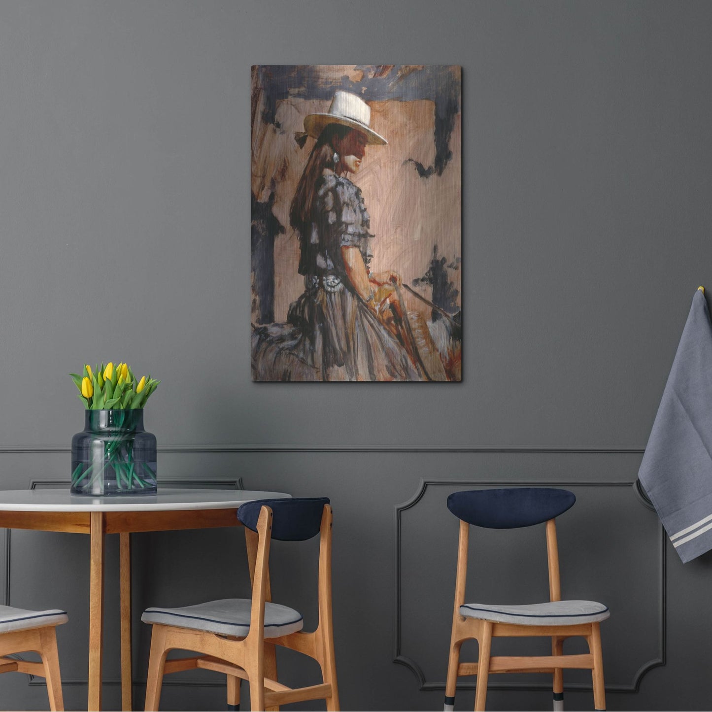 Luxe Metal Art 'At A Walk' by J. E. Knauf, Metal Wall Art,24x36