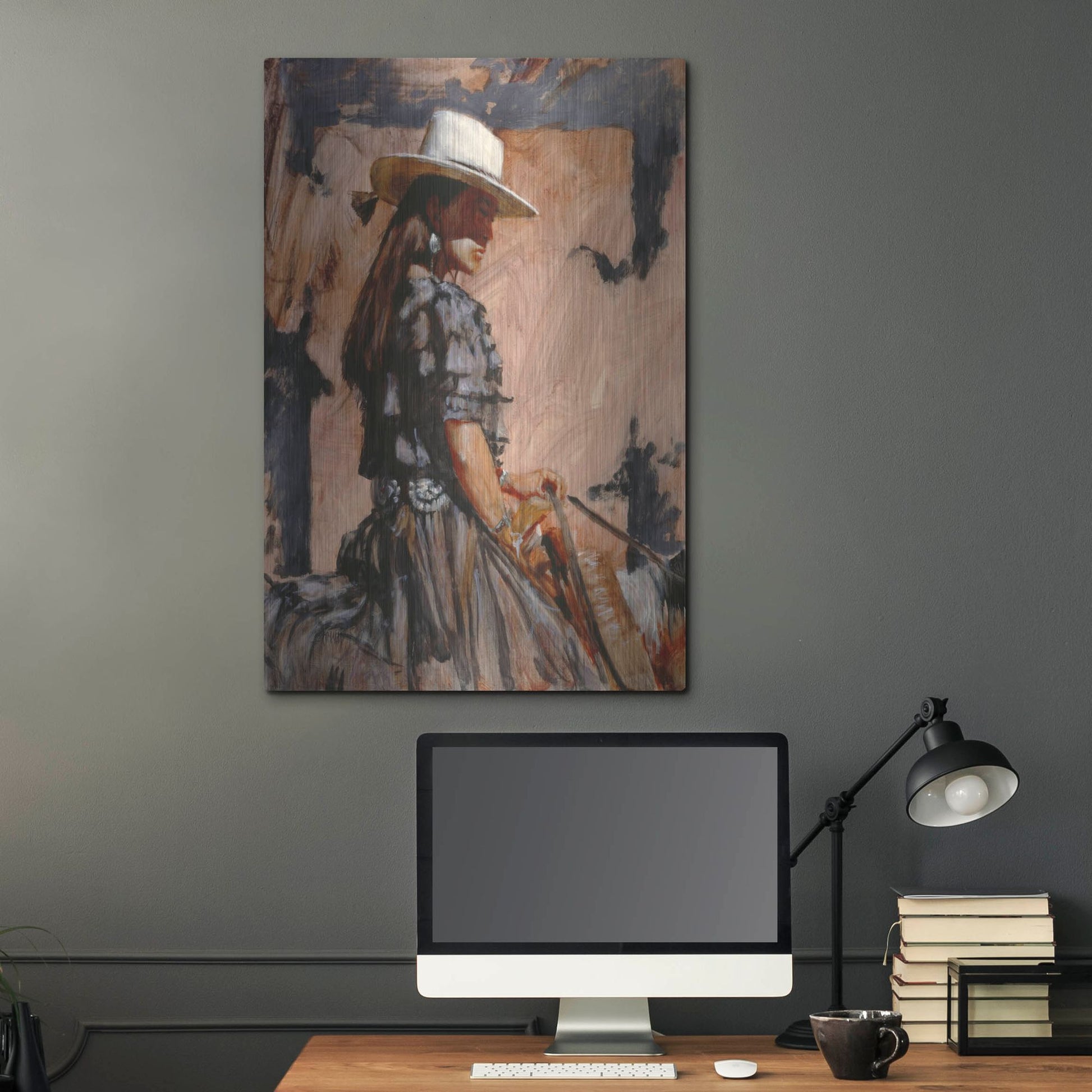 Luxe Metal Art 'At A Walk' by J. E. Knauf, Metal Wall Art,24x36