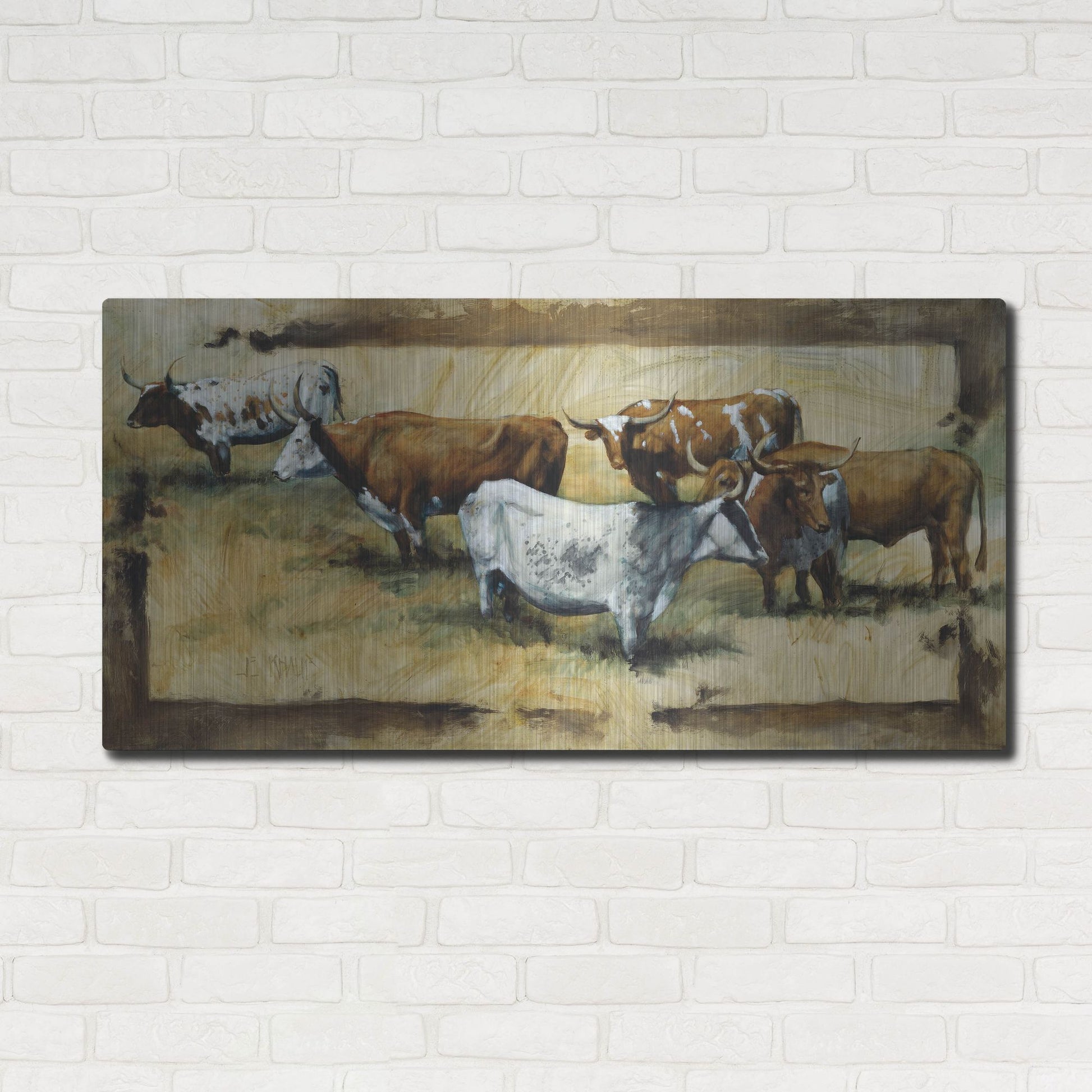 Luxe Metal Art 'All Points' by J. E. Knauf, Metal Wall Art,48x24