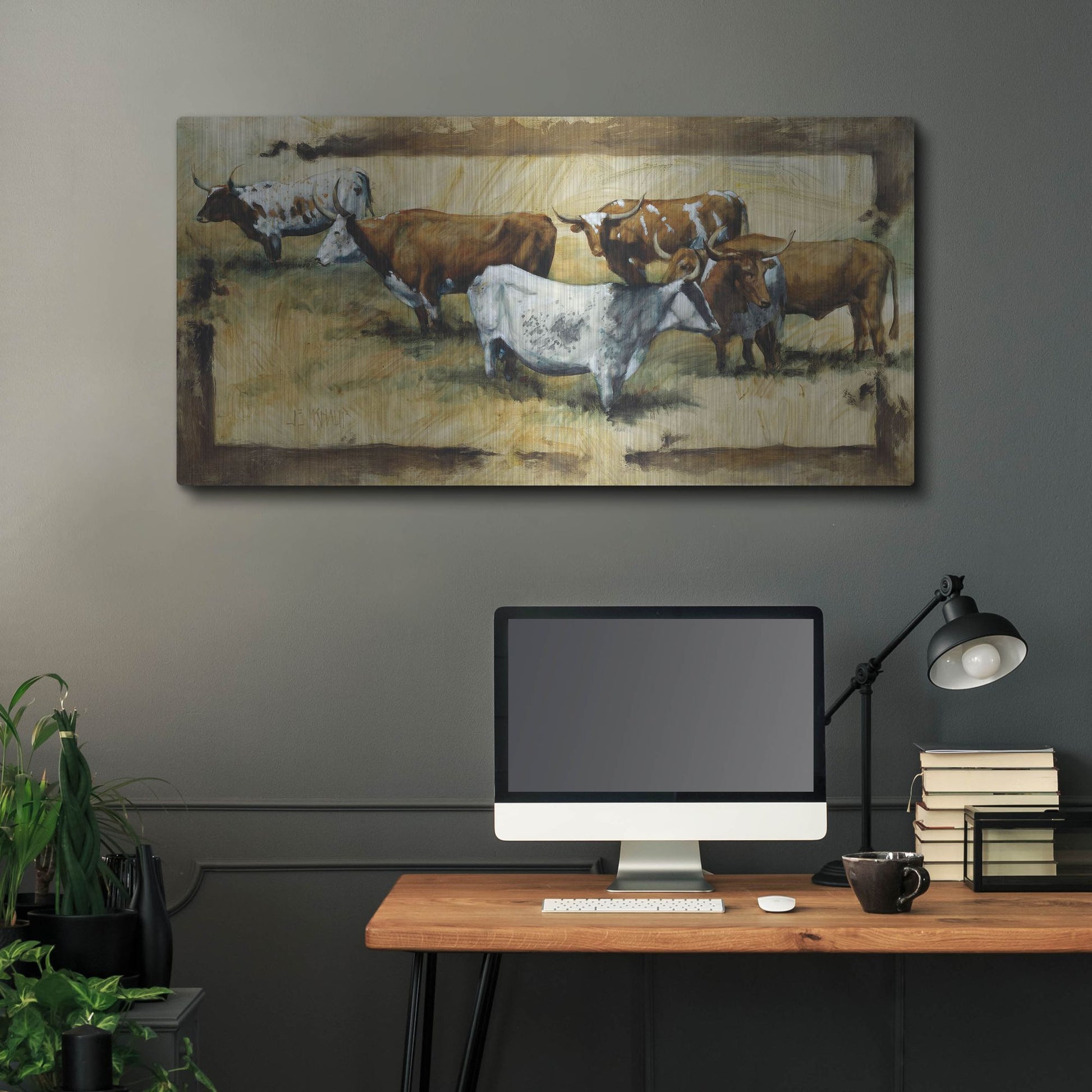 Luxe Metal Art 'All Points' by J. E. Knauf, Metal Wall Art,48x24