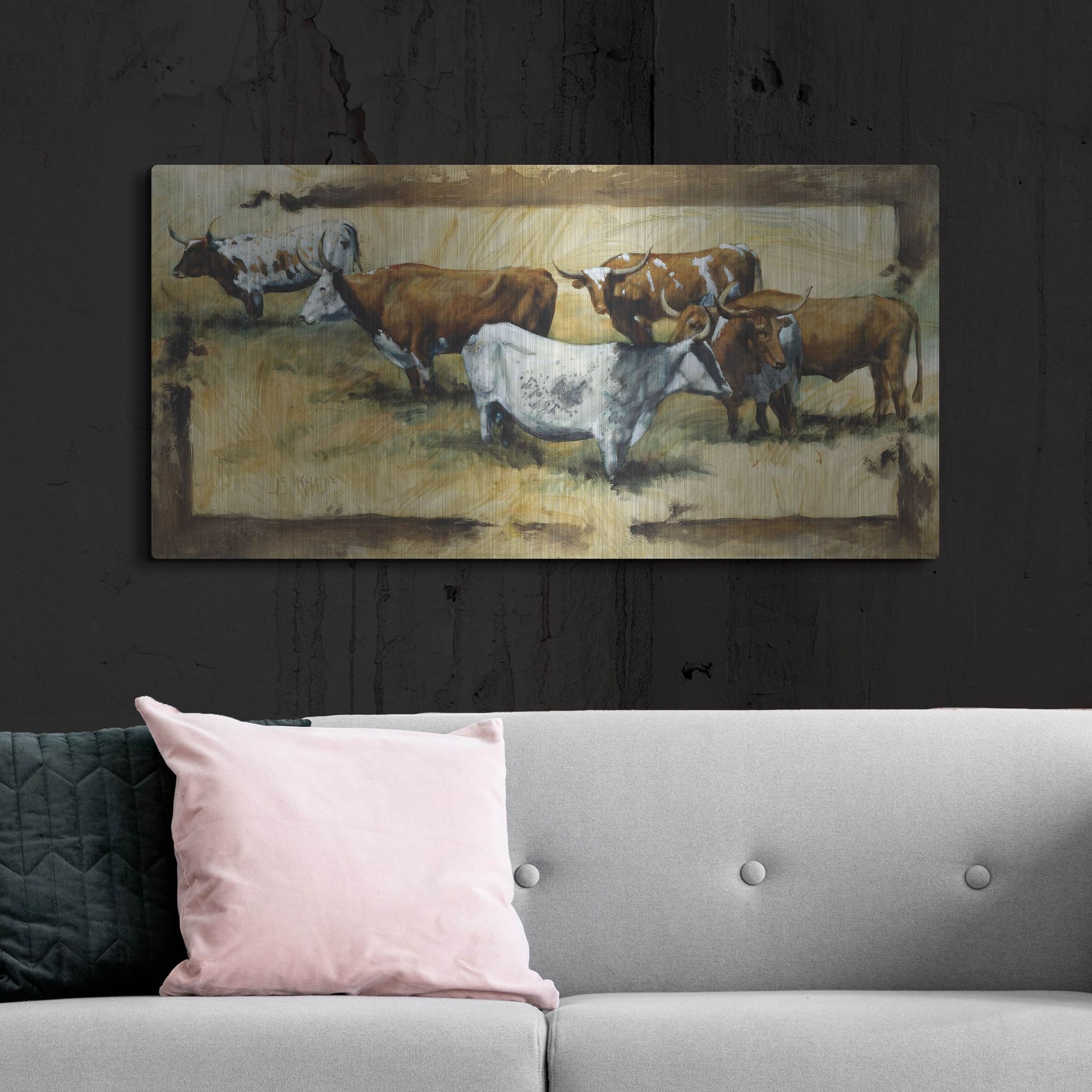 Luxe Metal Art 'All Points' by J. E. Knauf, Metal Wall Art,48x24