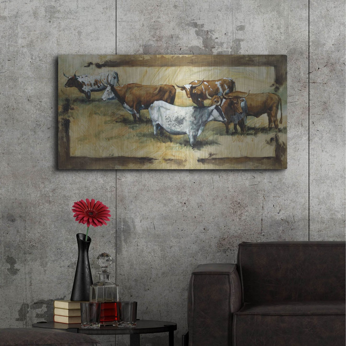 Luxe Metal Art 'All Points' by J. E. Knauf, Metal Wall Art,48x24