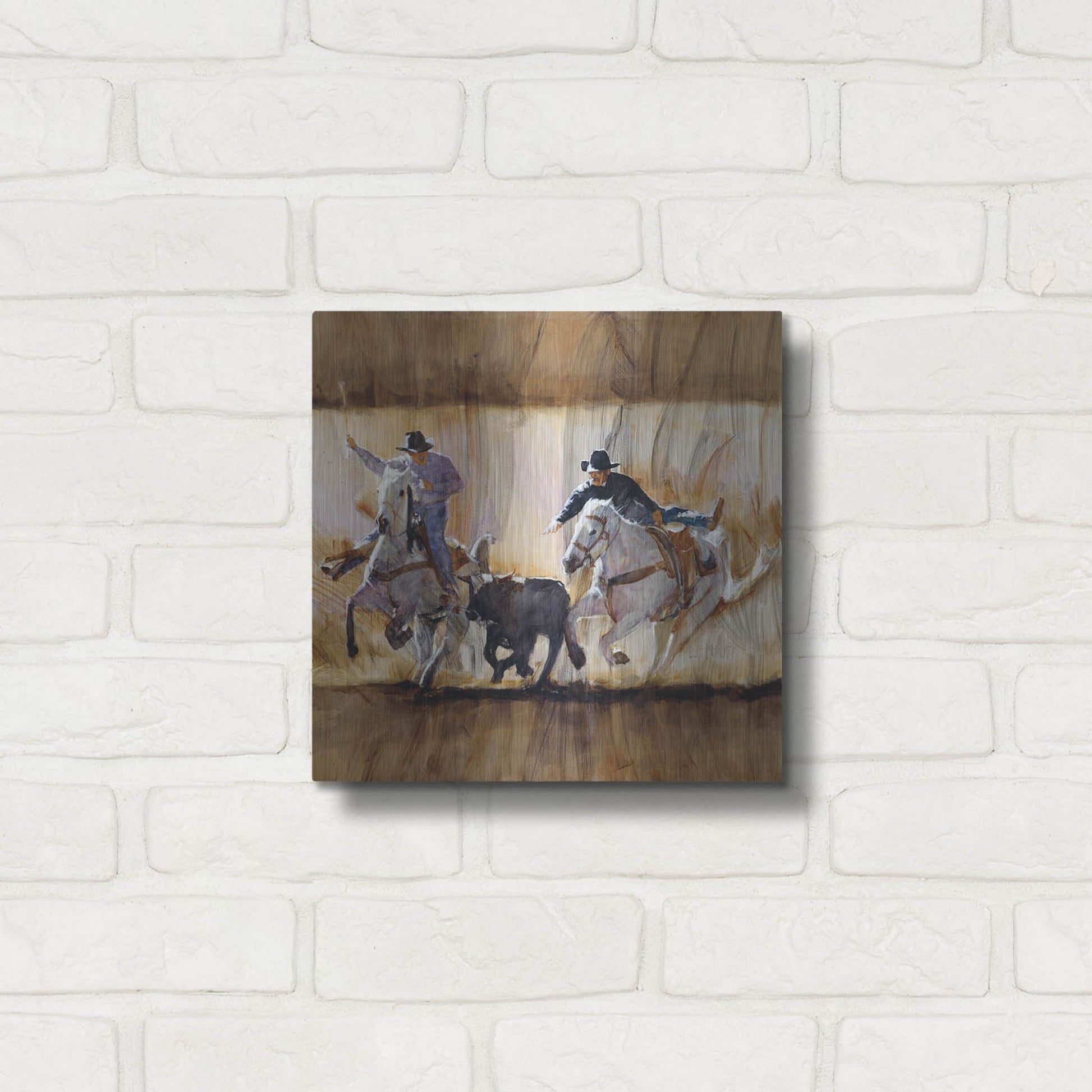 Luxe Metal Art 'Team Work' by J. E. Knauf, Metal Wall Art,12x12