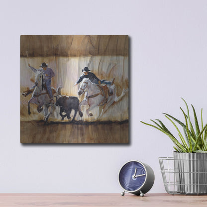 Luxe Metal Art 'Team Work' by J. E. Knauf, Metal Wall Art,12x12